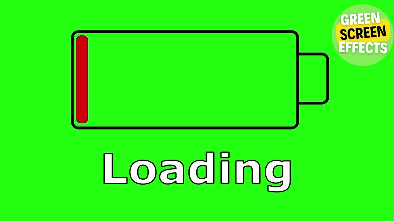 Battery Charging + gauges with a green screen background