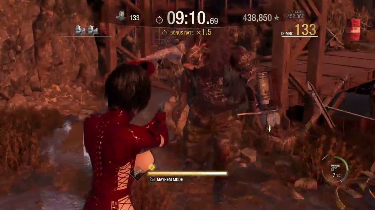 Resident Evil 4(2023) Mercenaries Island Ada(Dark Nurse) 150 combo