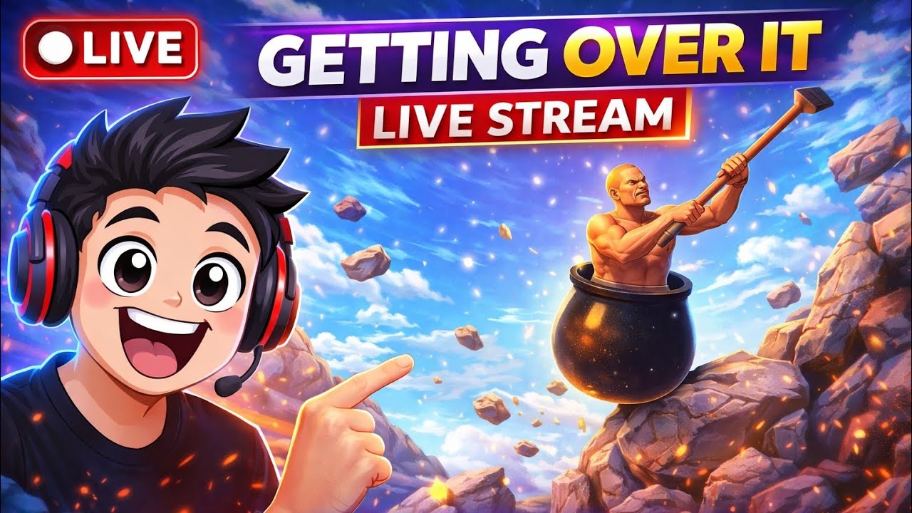 LIVE GETTING OVER IT | GAME FOR FUNNN!! #part2