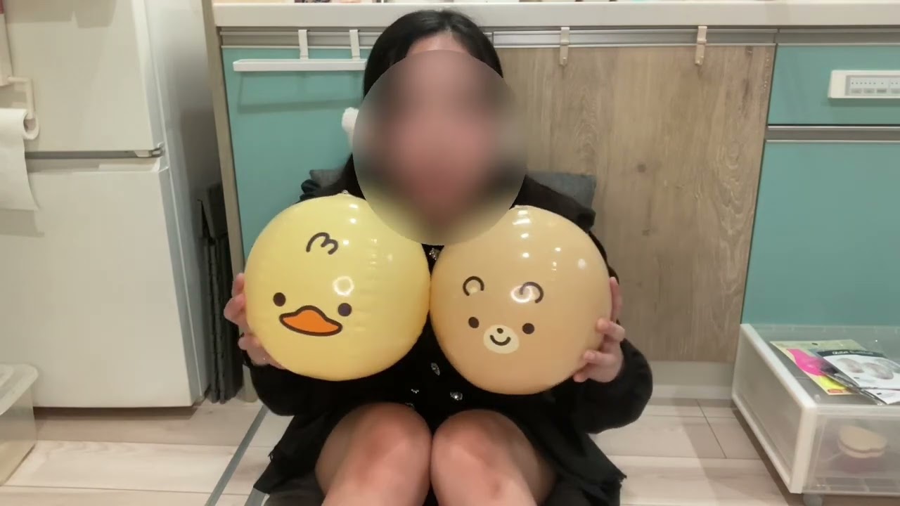 【ダイジェスト版】地雷服でアニマルビーチボール膨らまして遊んでみた