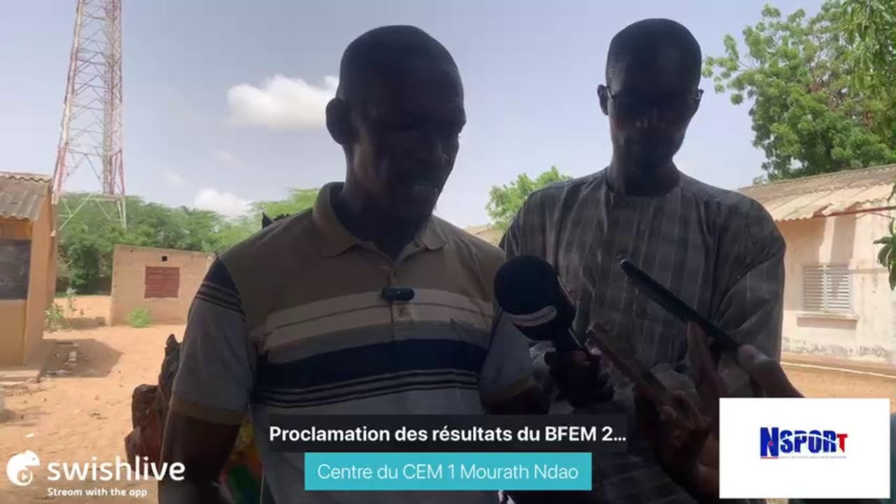 Proclamation des résultats du BFEM 2ième tour, centre CEM 1 Mourath Ndaw