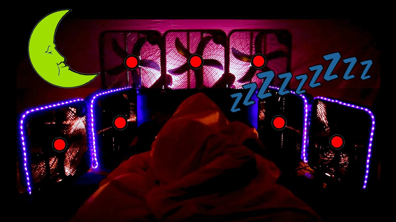 Sleeping to 7 Bedroom Fan Sounds + Gentle Rain Sounds 10 Hours