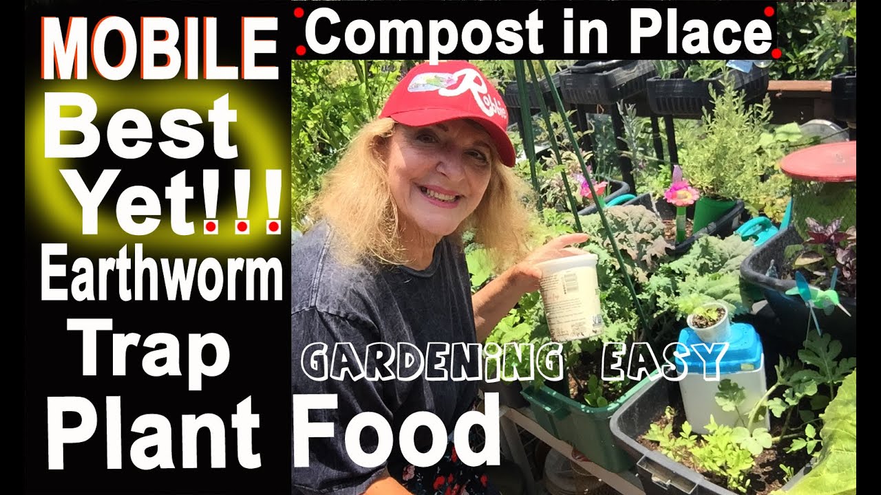 Compost in Place TRAVEL System-NO TURN-Free Garden Plant Food-Catch Worms-Grow BIG Vegetable Plants