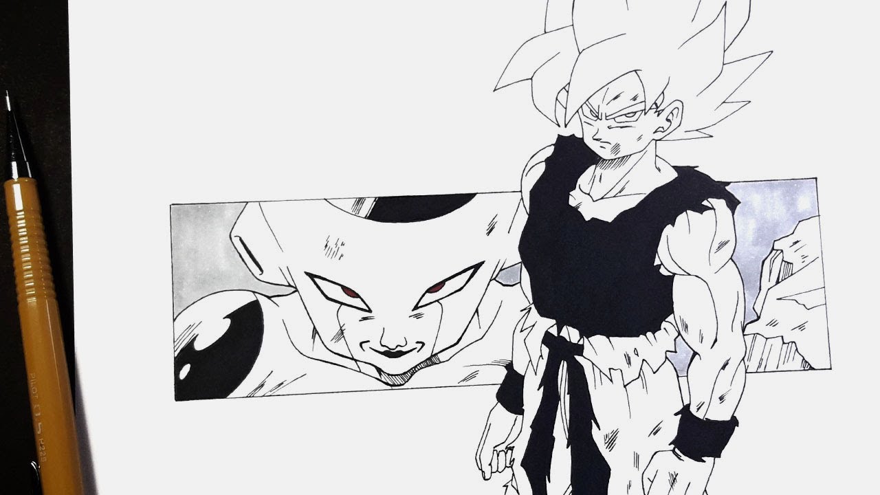 🔥Como Dibujar a GOKU y FREEZER estilo Akira Toriyama 🔥/ Muy Fácil / Dibu House/ Manga Dragon Ball z