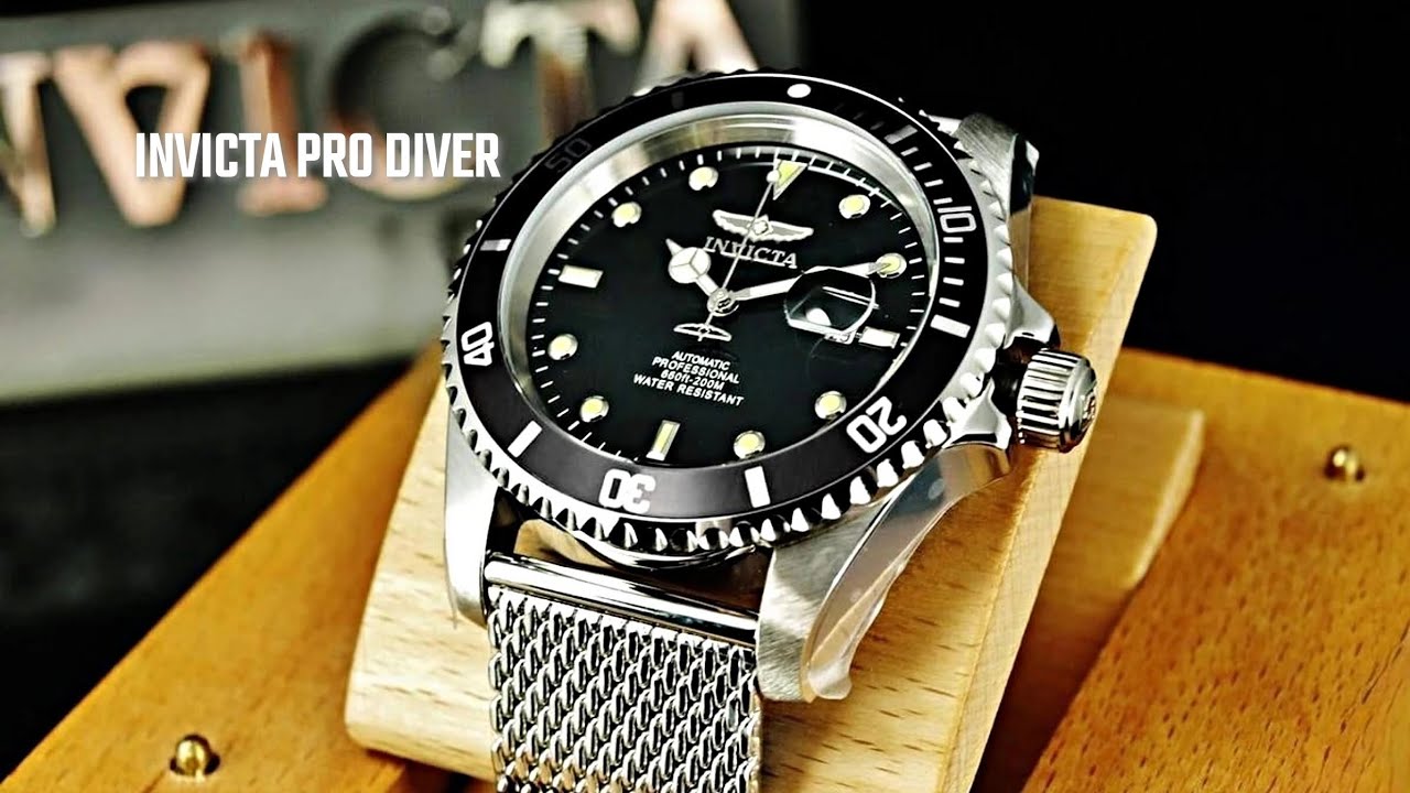 Invicta Pro Diver豬柳蛋推介《美國品牌 Pro Diver✨40mm 米蘭錶帶⌚黑圈黑面👻水鬼👻miyota機械機芯 200m🌊潛水錶》快閃優惠🎁HK888🔥tel91677026 💢