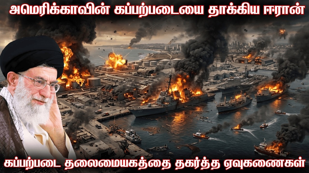 அமெரிக்காவின் கப்பற்படை தலைமையகத்தை தாக்கிய ஈரான் பாலிஸ்டிக் ஏவுகணைகள் | மத்திய கிழக்கில் போர்.
