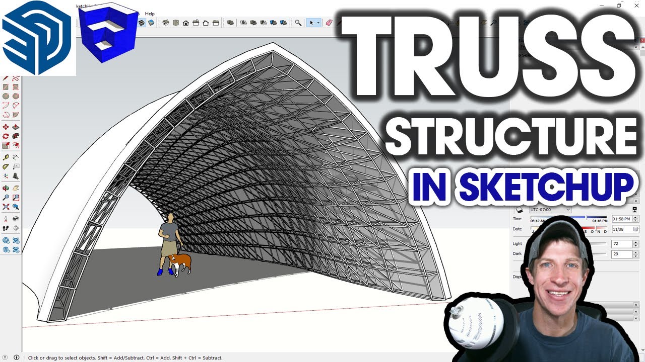 Моделирование ферменной конструкции в SketchUp!