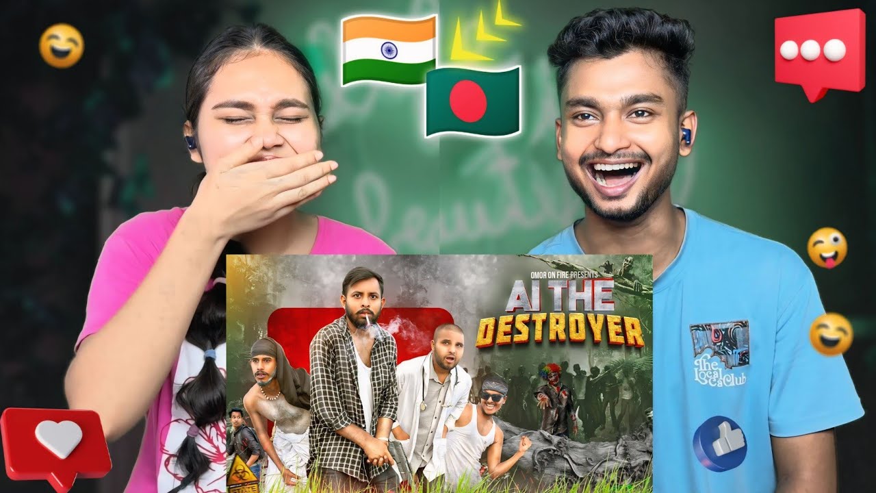Indian Reaction On | AI The Destroyer | Bangla Funny Video | Omor On Fire | It's Omor |