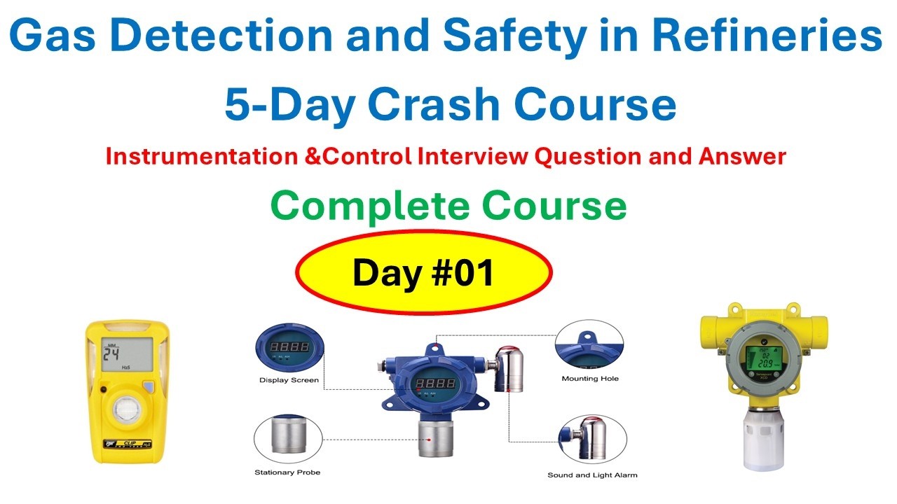 Industrial Instrumentation Tutorials-Gas Detection and Safety in Refineries | Free Course Day #01