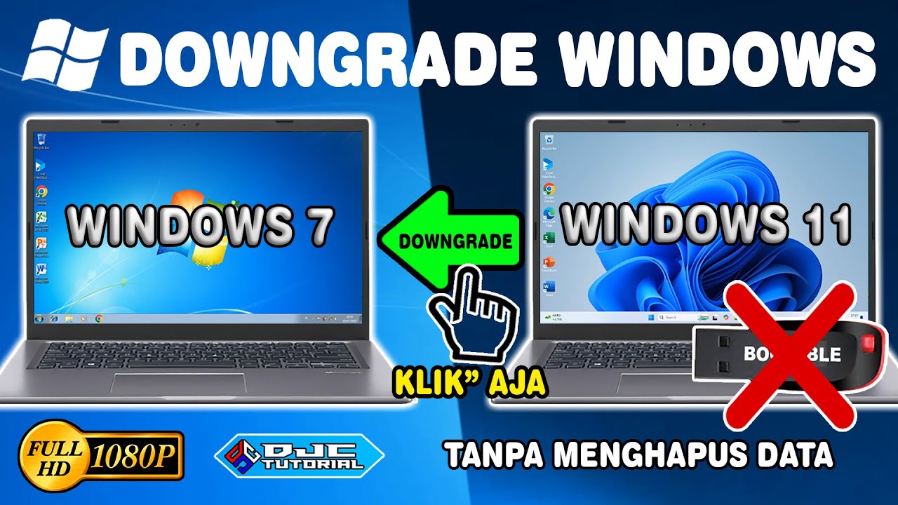Cara Downgrade Windows 11 ke Windows 7 Tanpa Flashdisk Tanpa Menghapus Data