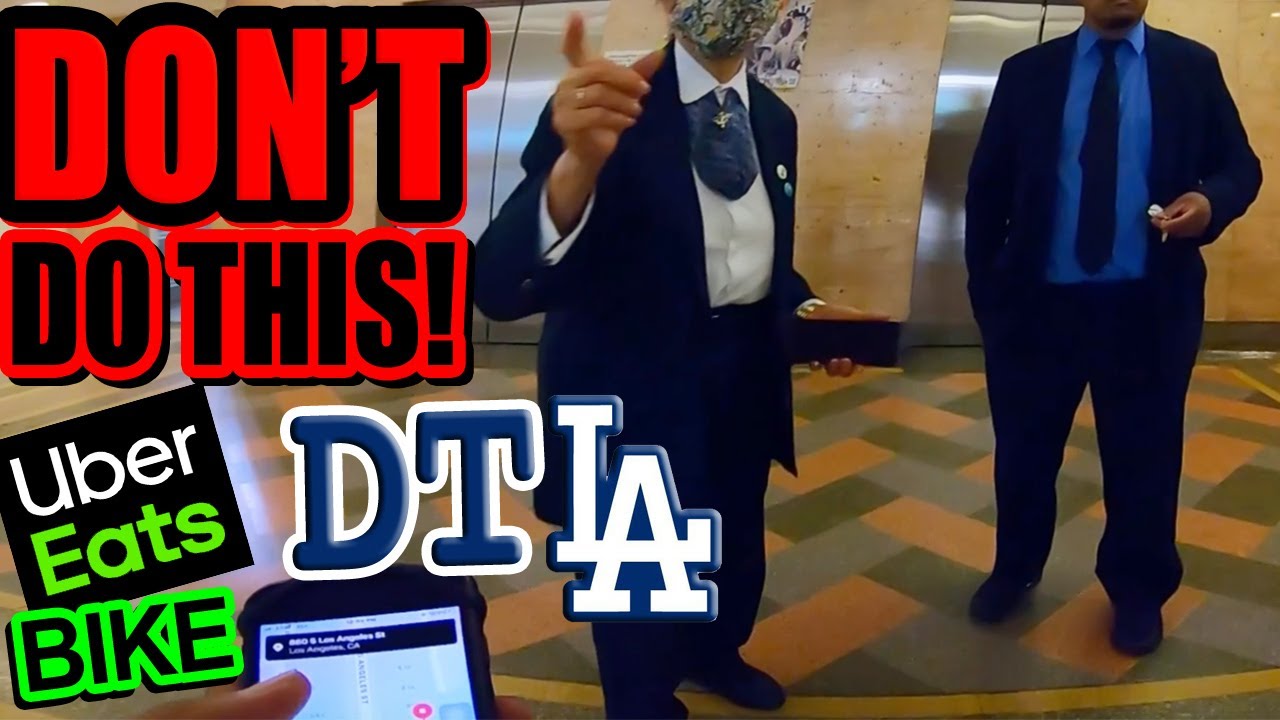 DON'T DO THIS in DTLA (Watch & See) -Uber Eats e-Bike Delivery in Downtown Los Angeles LA - Part 16