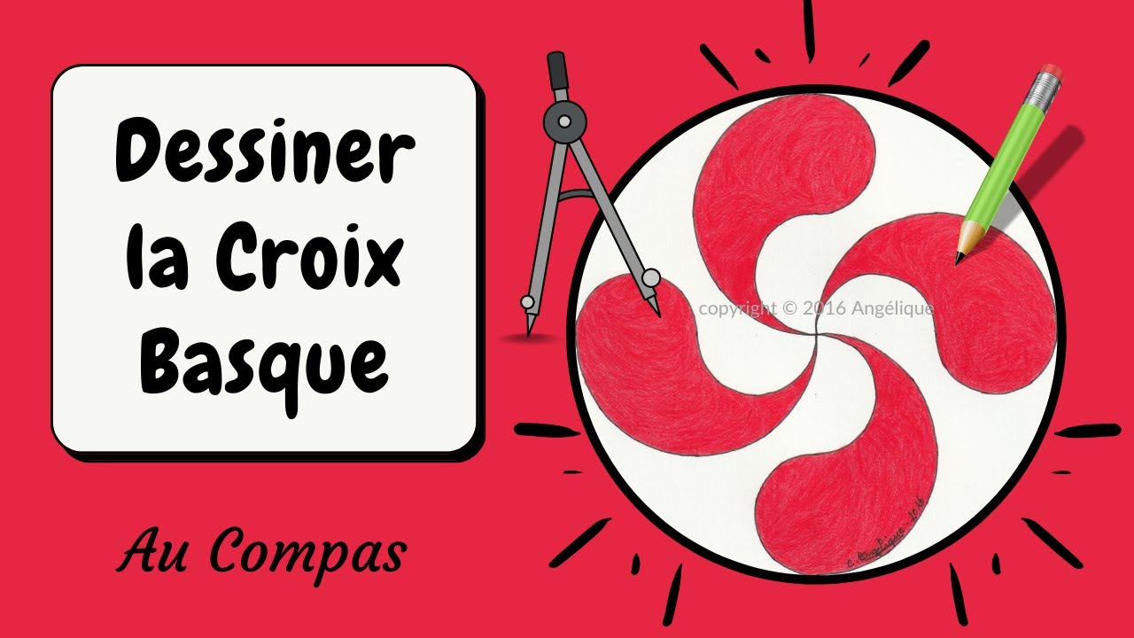 🎨 Comment Dessiner La Croix Basque Au Compas [Tuto Dessin Au Compas 16]