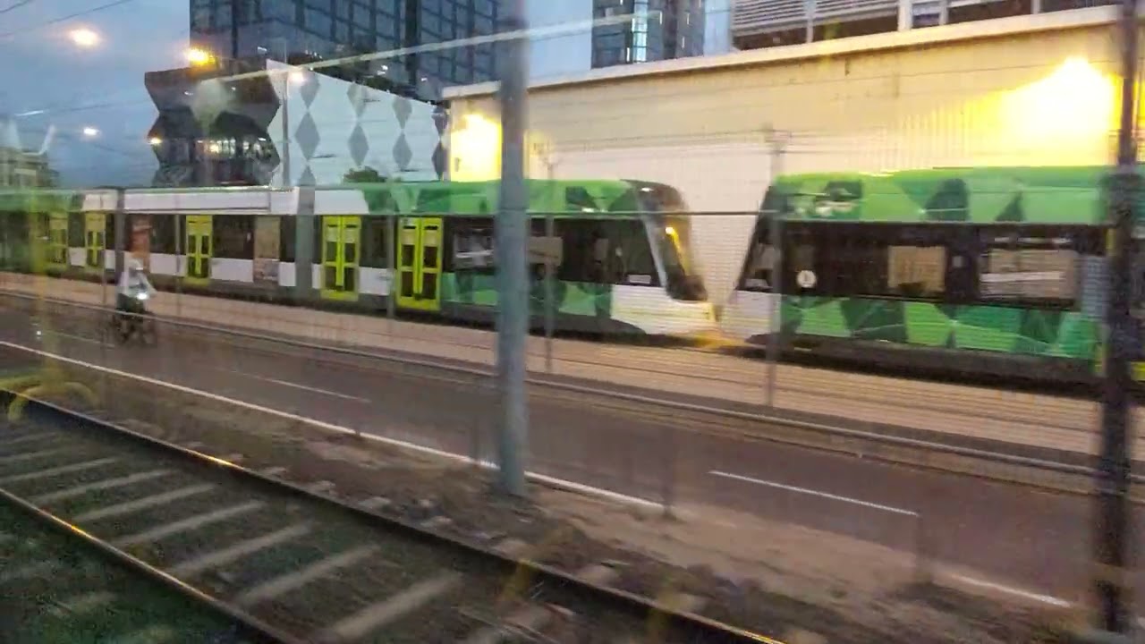 Melbourne Australia.Tram 109 ride to Port Melbourne, then short walk to beach.
