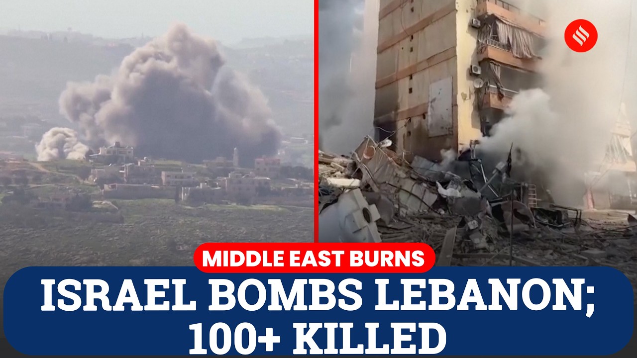Israel Attacks Lebanon:Over 100 Killed in Lebanon as Israeli Strikes Intensify | Iran War