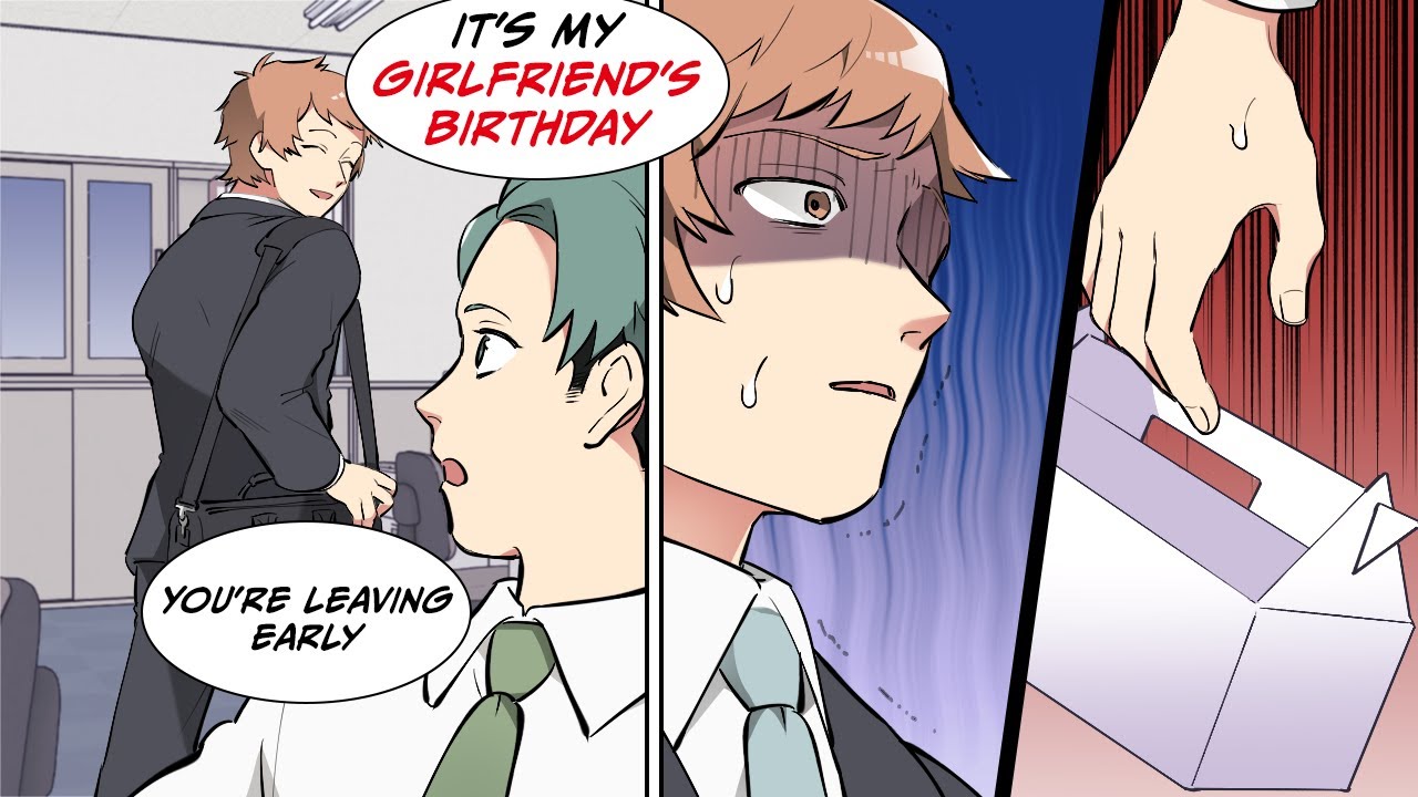 My nice coworker left early to celebrate his cheater girlfriend's birthday... [Manga Dub]