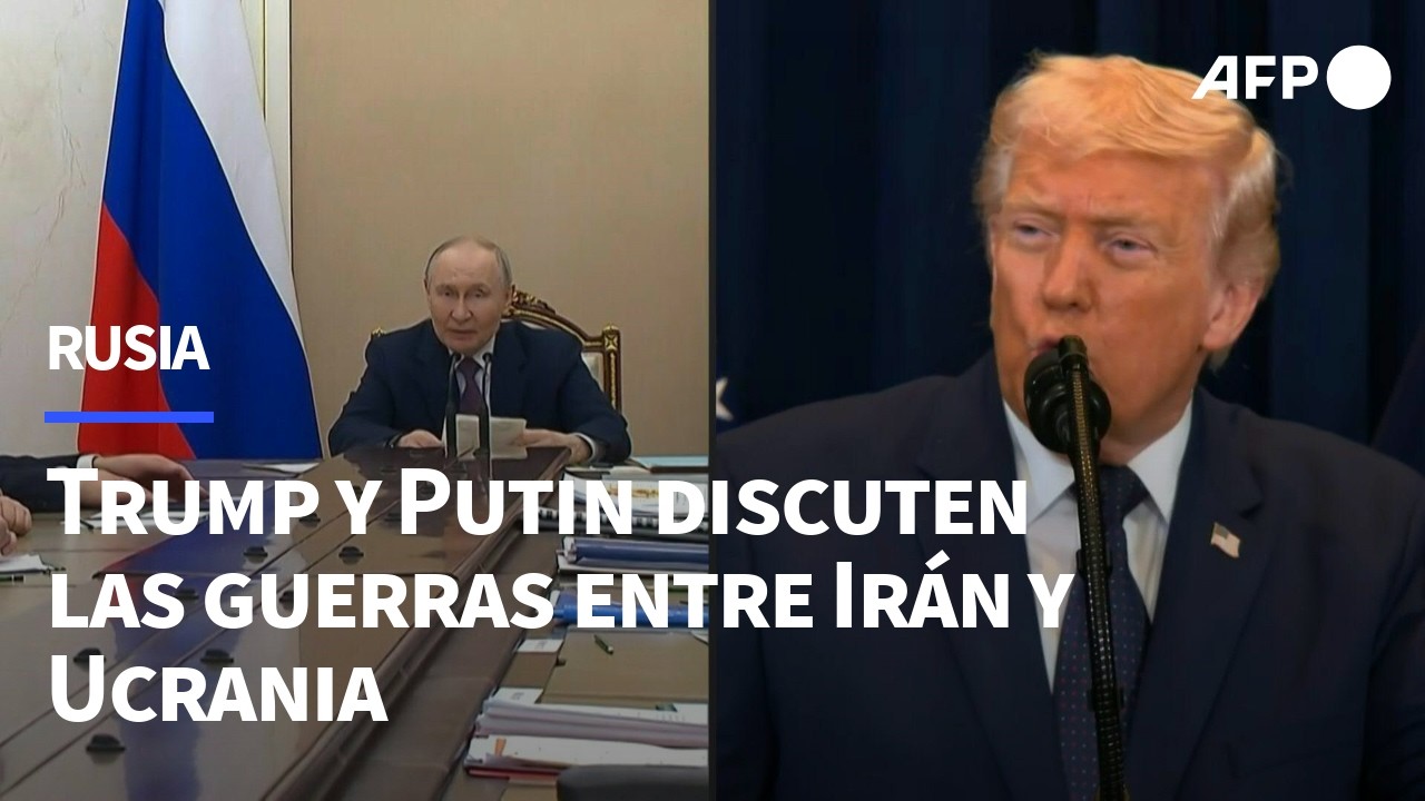 Trump y Putin discuten las guerras entre Irán y Ucrania | AFP