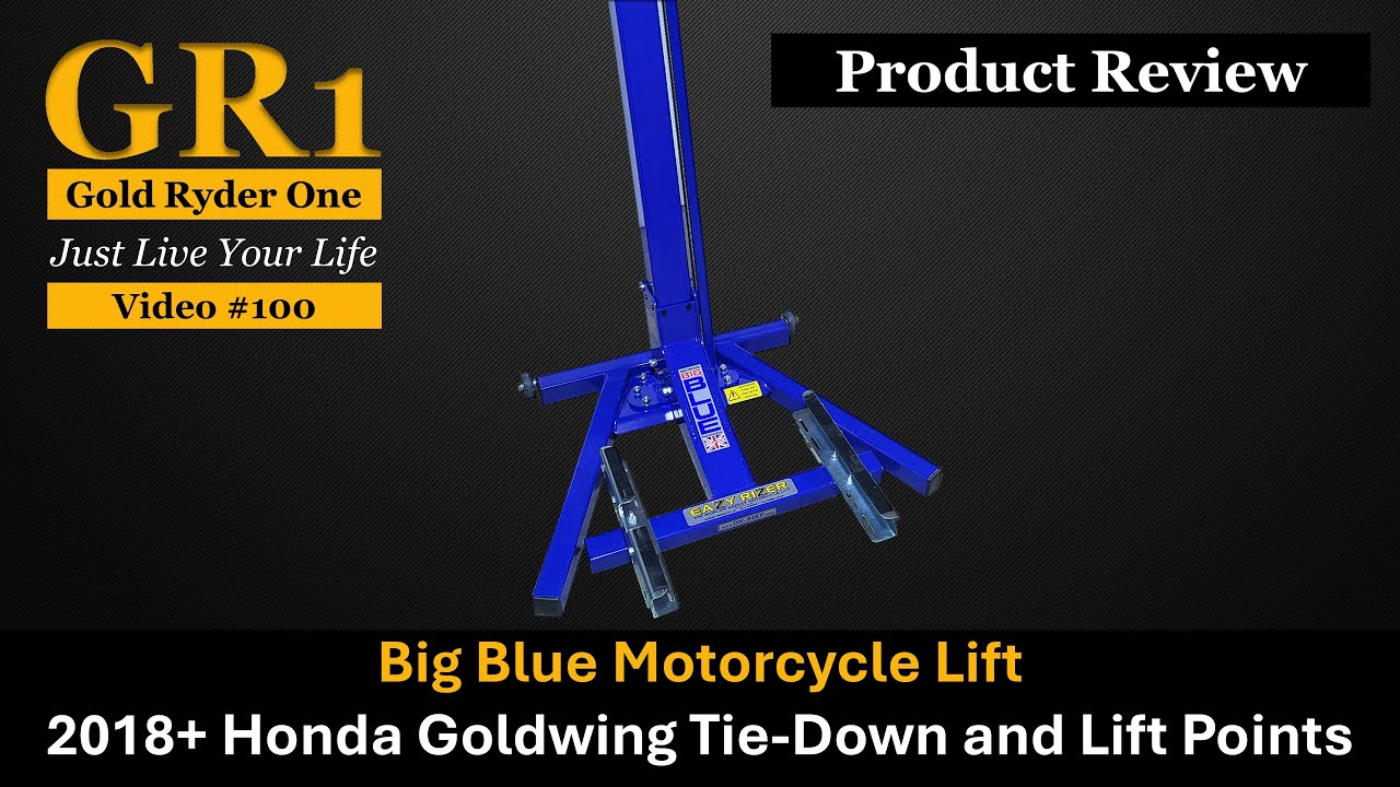 Big Blue Motorcycle Lift - 2018+ Honda Goldwing Tie Down and Lift Points