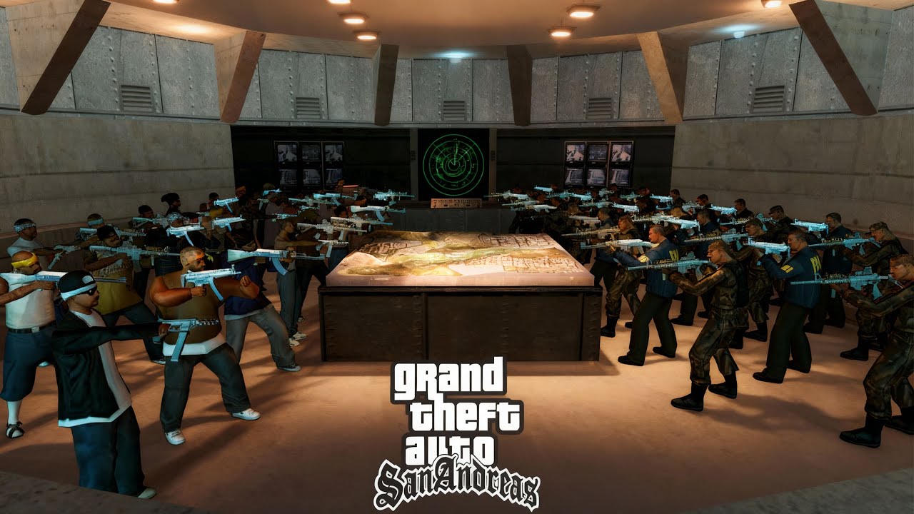 LOS SANTOS GANGS VS ARMY AND FBI