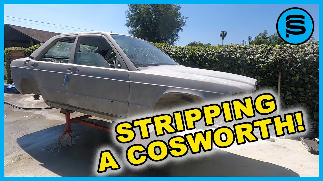 COSWORTH 190E Stripped in 5 Minutes! | Dustless Blasting DB500 On A Rare Mercedes!