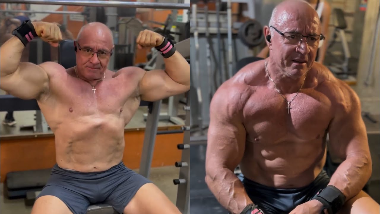 Huge 54 Years Old Bodybuilder Muscle Grandpa