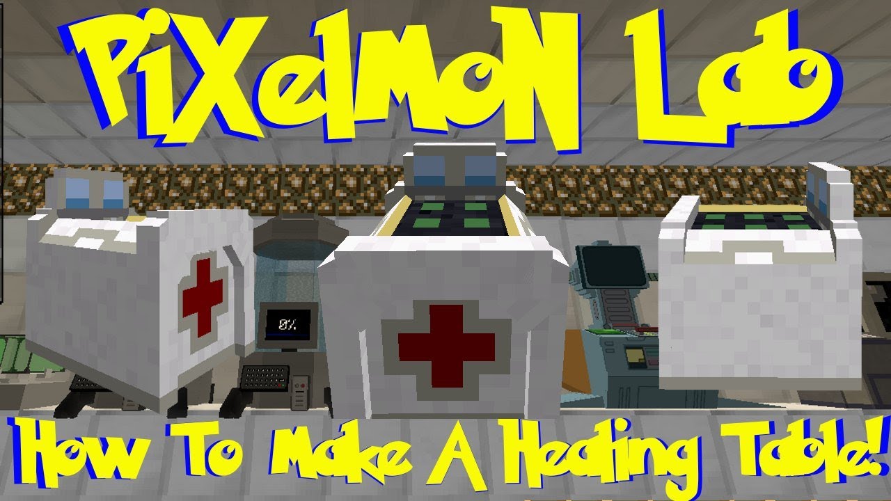 Pixelmon Lab: How To Make A Healing Table! (Minecraft Pokemon Mod)