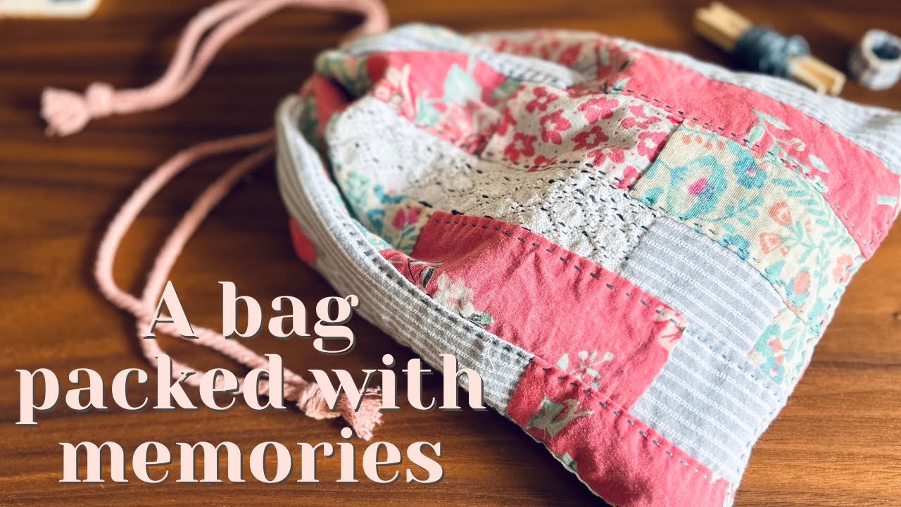 A bag packed with memories - making a bag by repurposing old kids clothes with full of memories