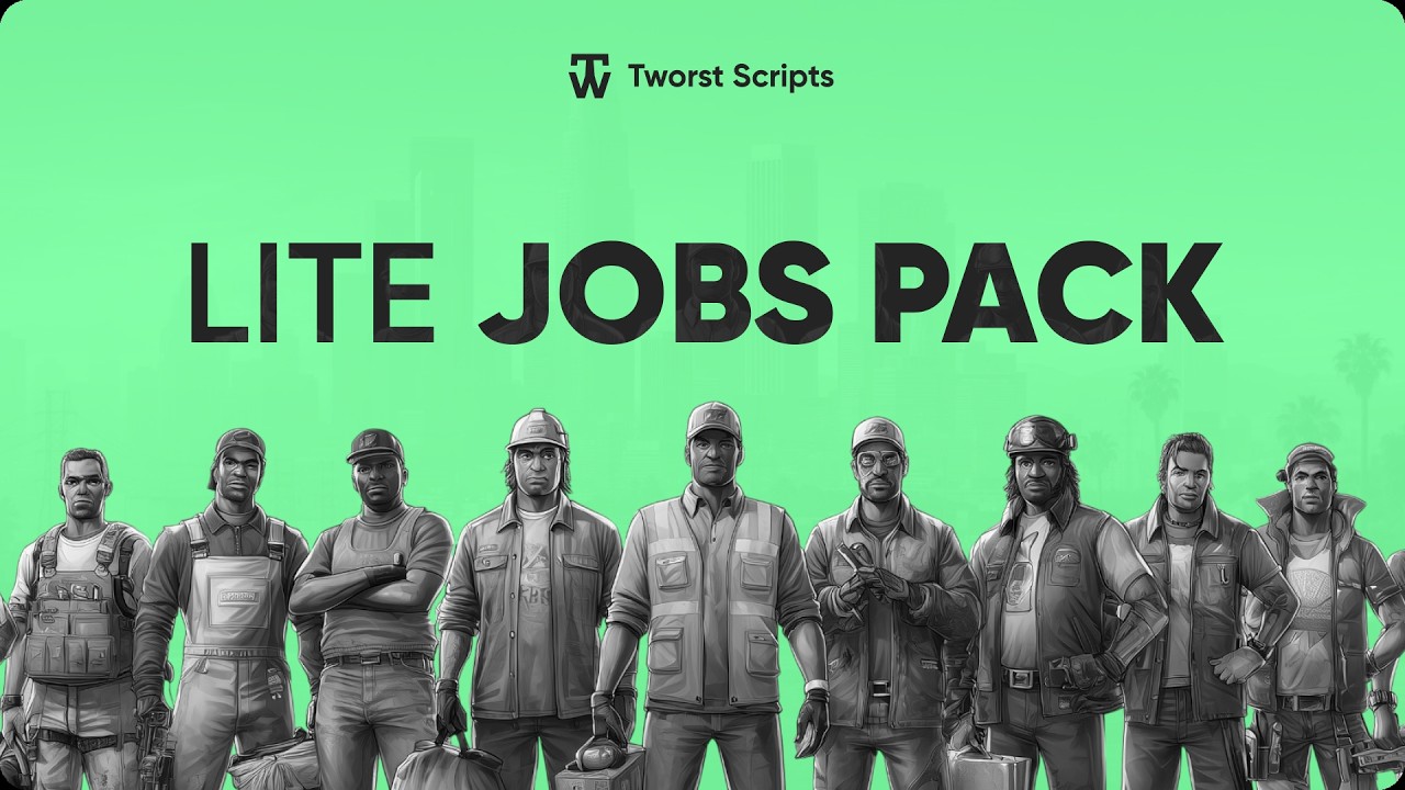 Lite Jobs Pack [MULTIPLAYER] - 23+ Jobs for FiveM Roleplay