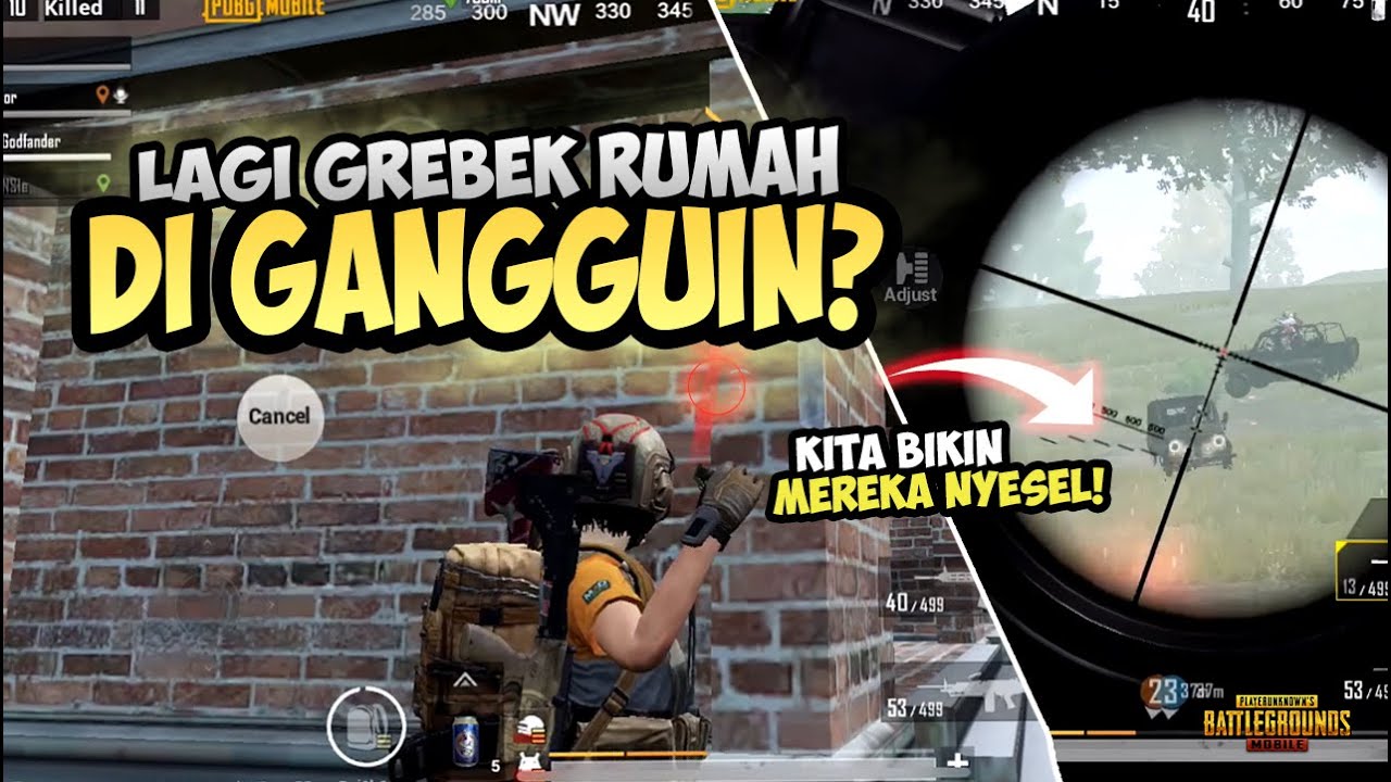 LAGI GREBEK RUMAH DI GANGGU SQUAD LAIN, KITA BIKIN MEREKA NYESEL!  xr PUBG Mobile Gameplay