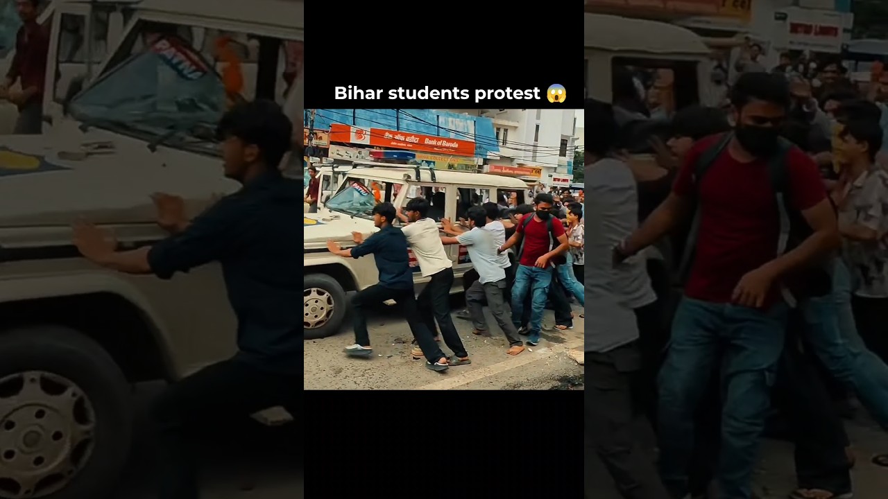 bihar students protest on fire 🔥#resigndharmendrapradhan #protest #neet