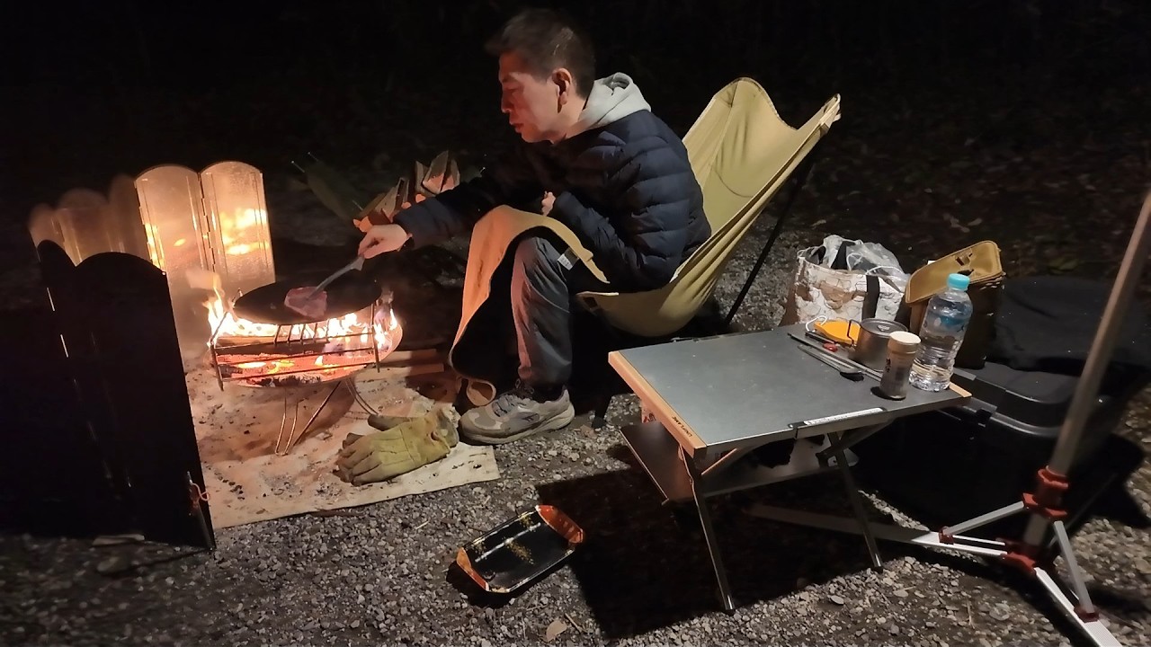 #7 マルチグリドルパン焚火料理でステーキ@RECAMP おだわら 2026/02/14