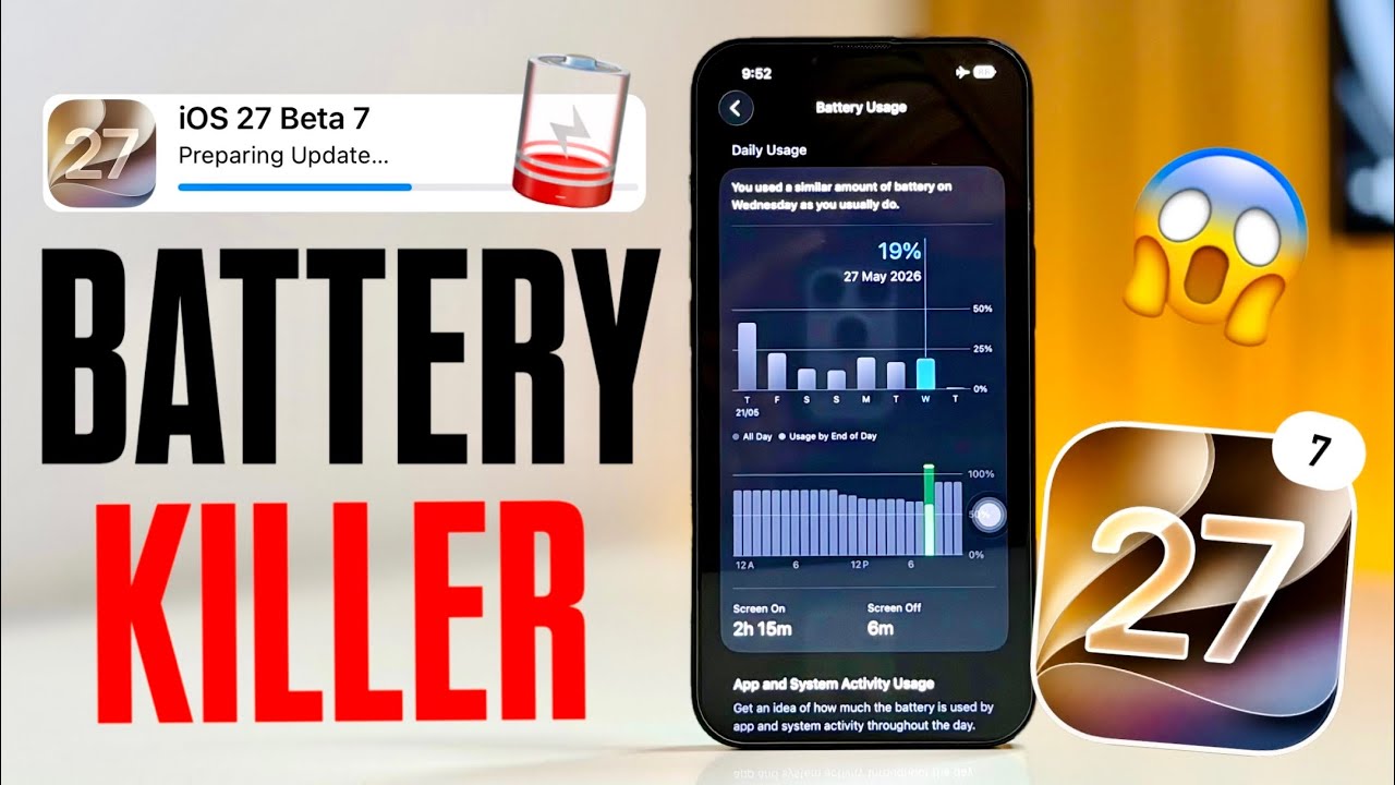 iOS 27 Beta 7 Battery Test - iOS 27 Beta 7 Battery Fixed in iPhone