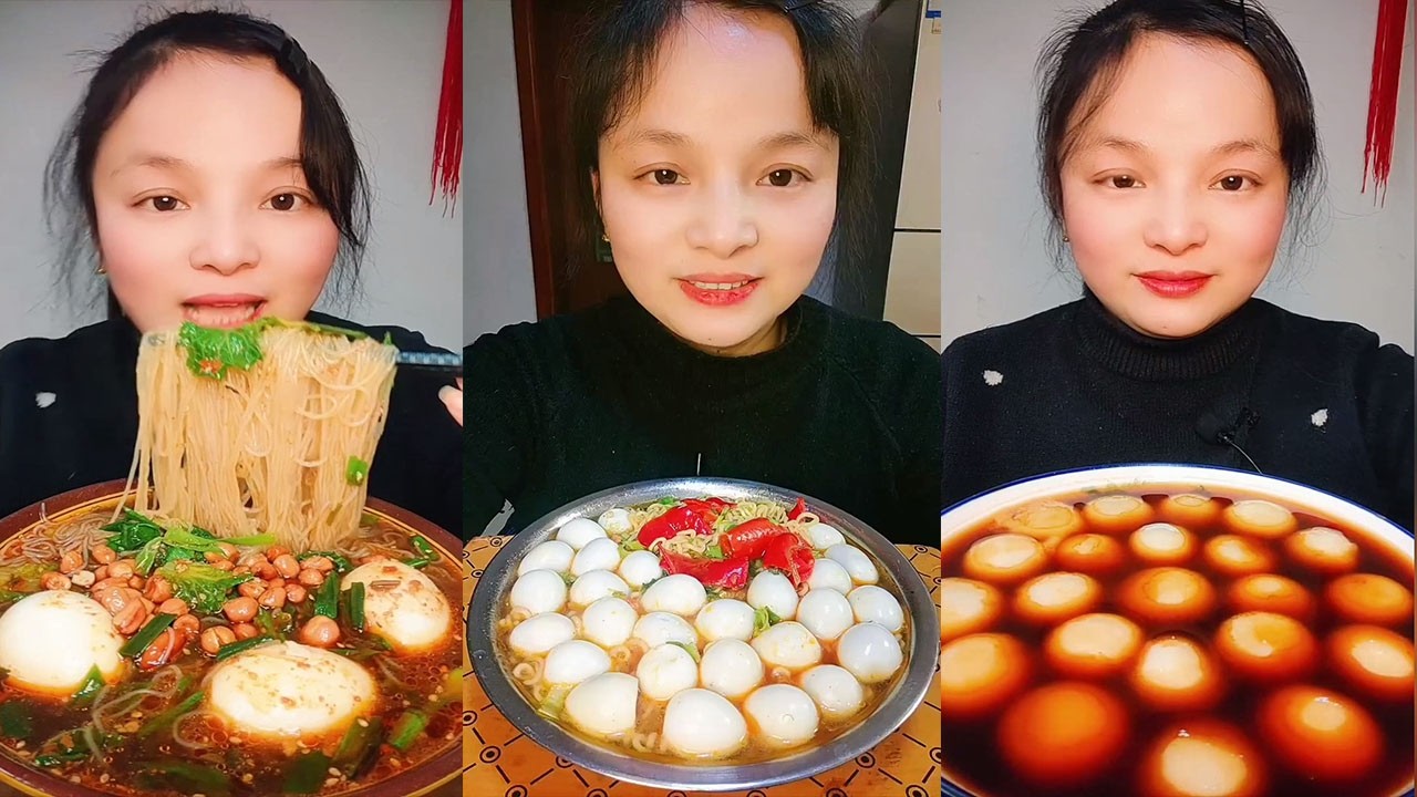 Mukbang ASMR 매운 국수와 계란 | Spicy Noodles paired with Soft Boiled Eggs (Dining Sounds)