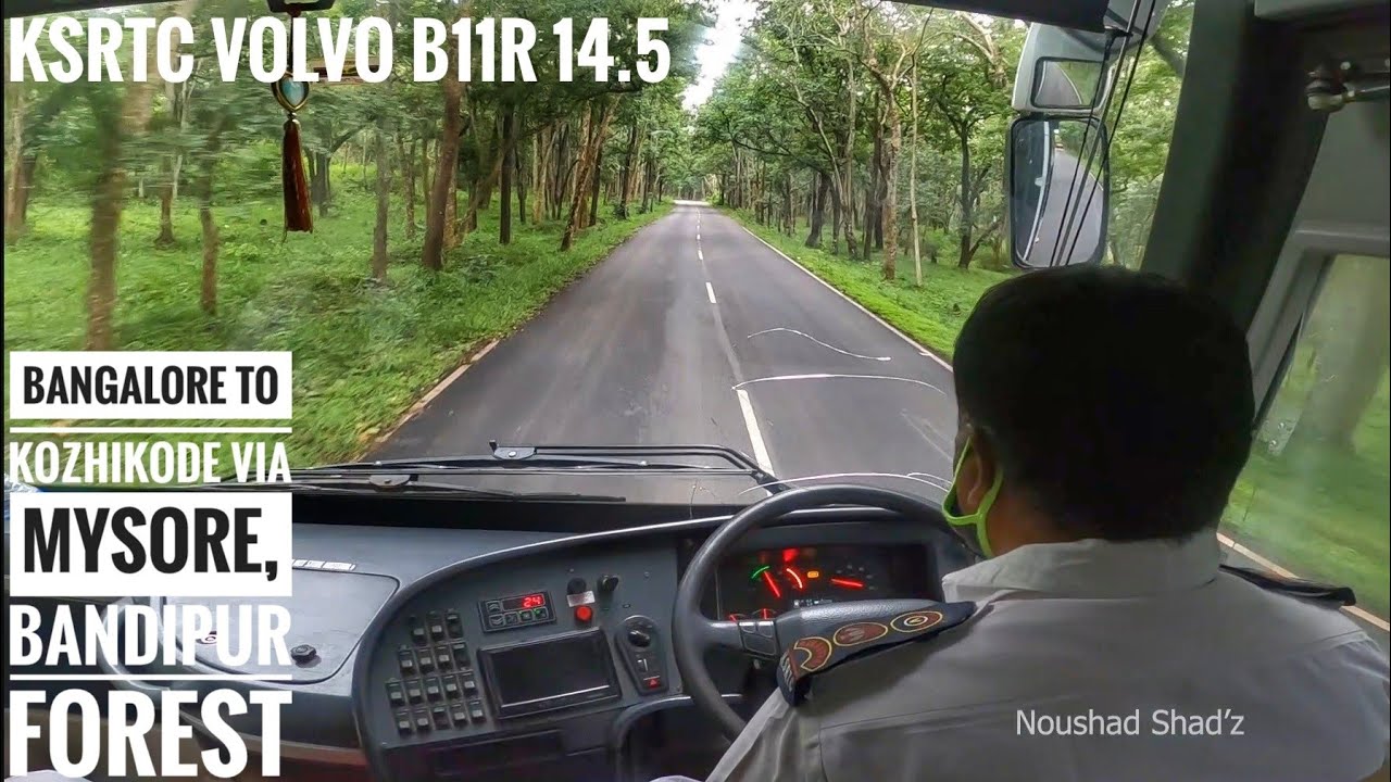 BANGALORE TO KOZHIKODE VOLVO BUS JOURNEY IN KSRTC Via MYSORE, BANDIPUR FOREST😍 #MY FIRST EVER VLOG🙏🙌
