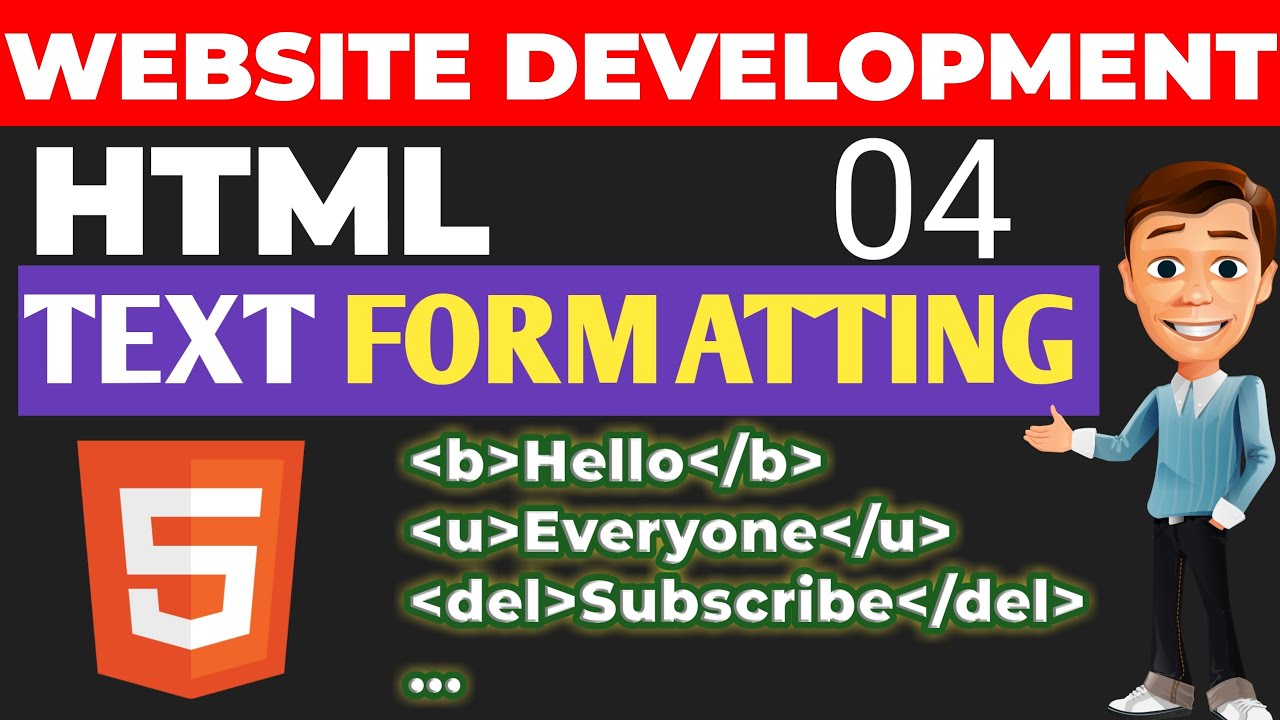Text formatting in Html [Underline, bold, italic, subscript, superscript] |  Make text bold in html