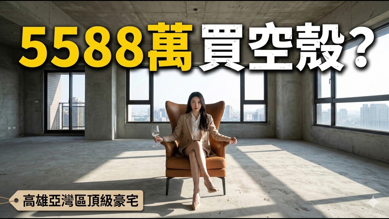 高雄亞灣區豪宅開箱：5588萬【國城定潮】半毛胚屋。深度解析企業主資產配置與 0 房格局的隱藏價值！