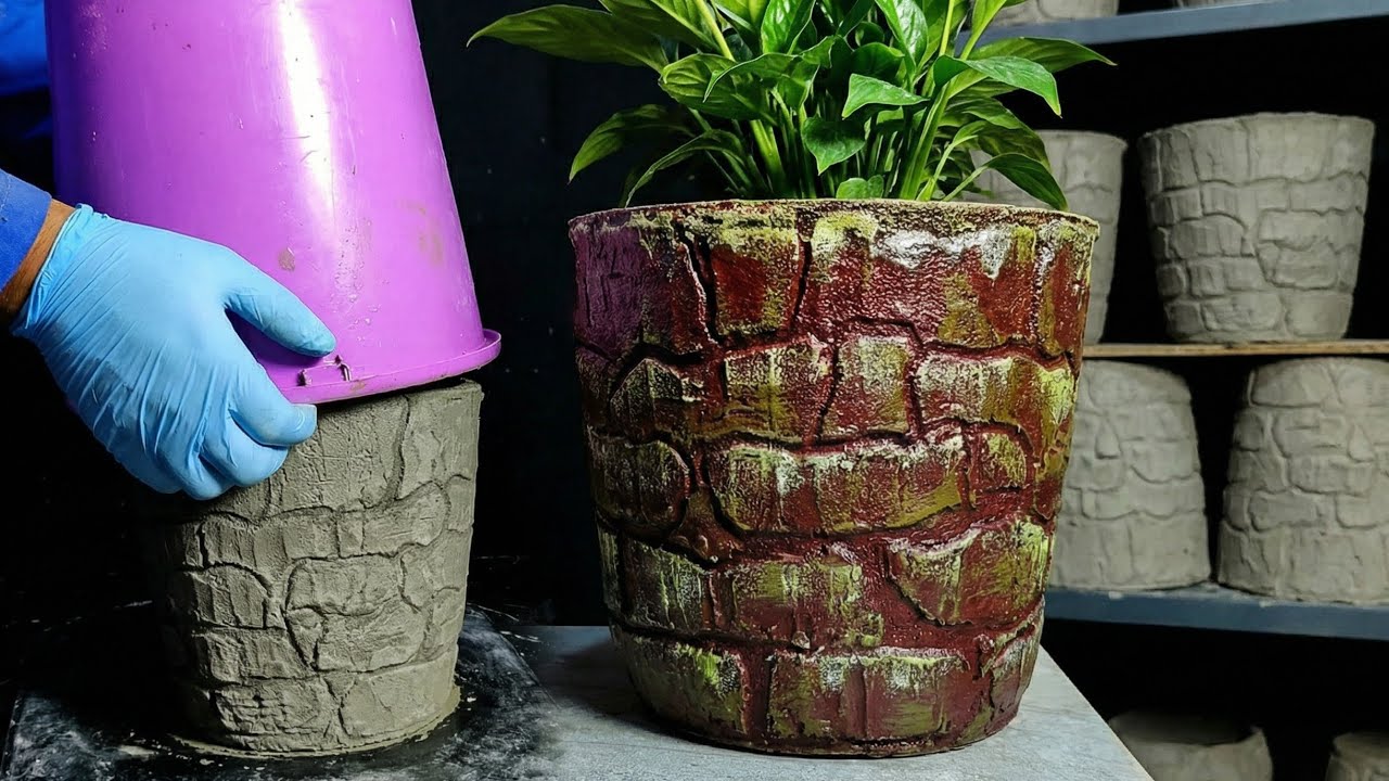 DIY Unlimited Cement Flower Pots: How to Turn a $1 Bucket into a $100 Stone Planters