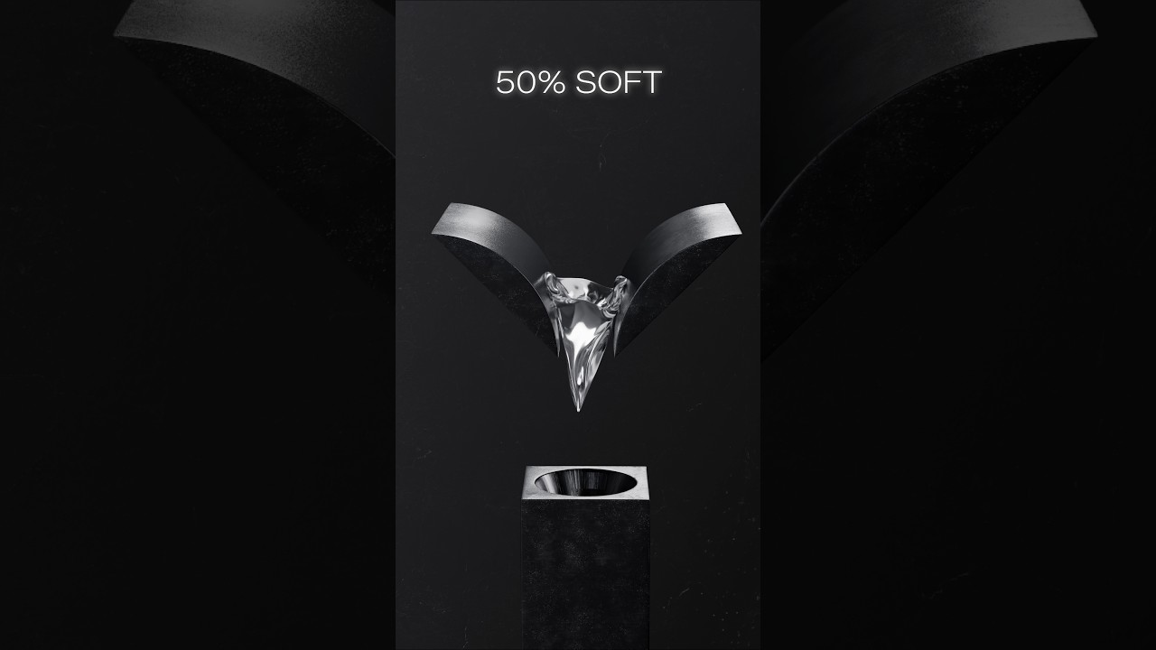 0% vs 100% Cone Softness 3D Soft Body Simulation #3d #shorts #blender