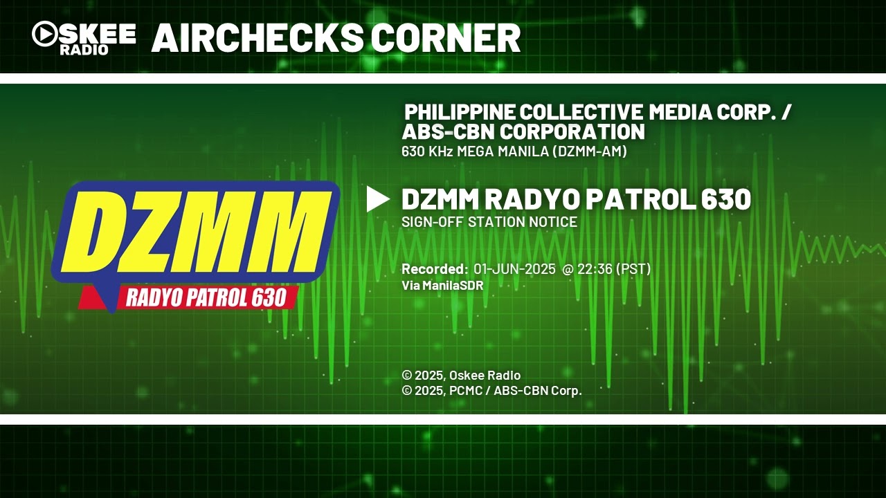 DZMM Radyo Patrol 630 - Sign-off / Closedown [01-JUN-2025]