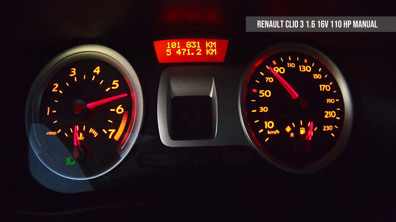 Renault Clio 3 1.6 16V Manual - Acceleration video