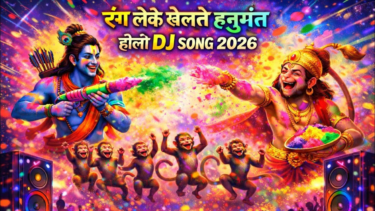 Holi DJ song2026 || राम संग होली हनुमान खेलते|| #holidjbhajan #holi2026