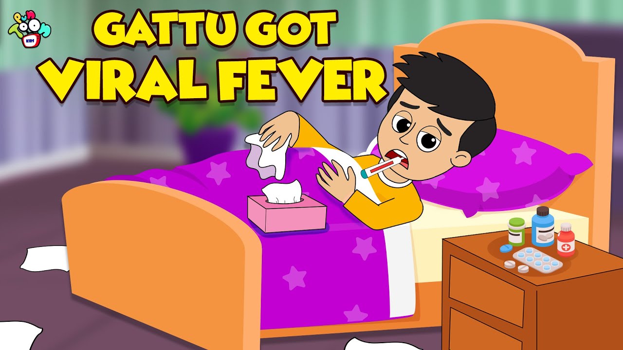 Gattu Got Viral Fever | Cold and Cough | Animated Stories | English Cartoon | PunToon Kids