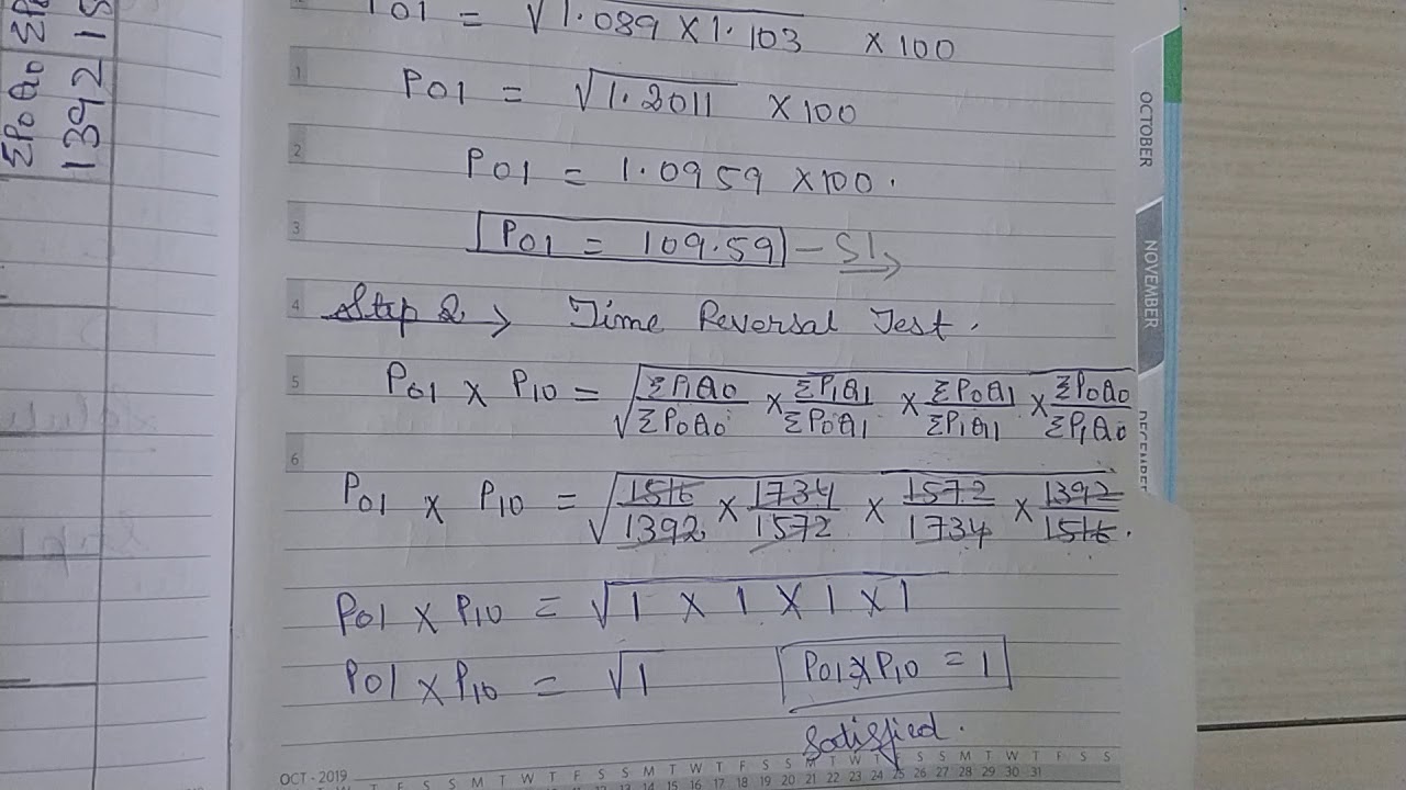Problems on TIME REVERSAL TEST and FACTOR REVERSAL TEST