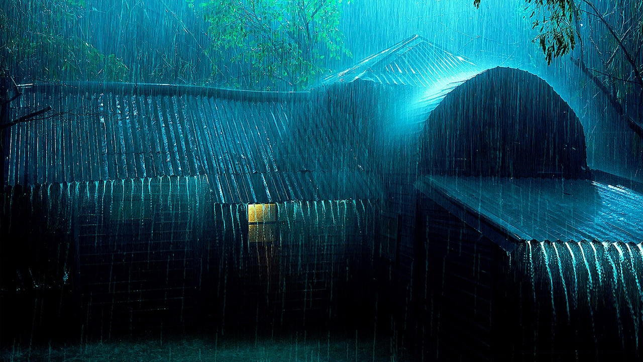 Sonido de lluvia fuerte y truenos para dormir profundamente, meditar y encontrar paz