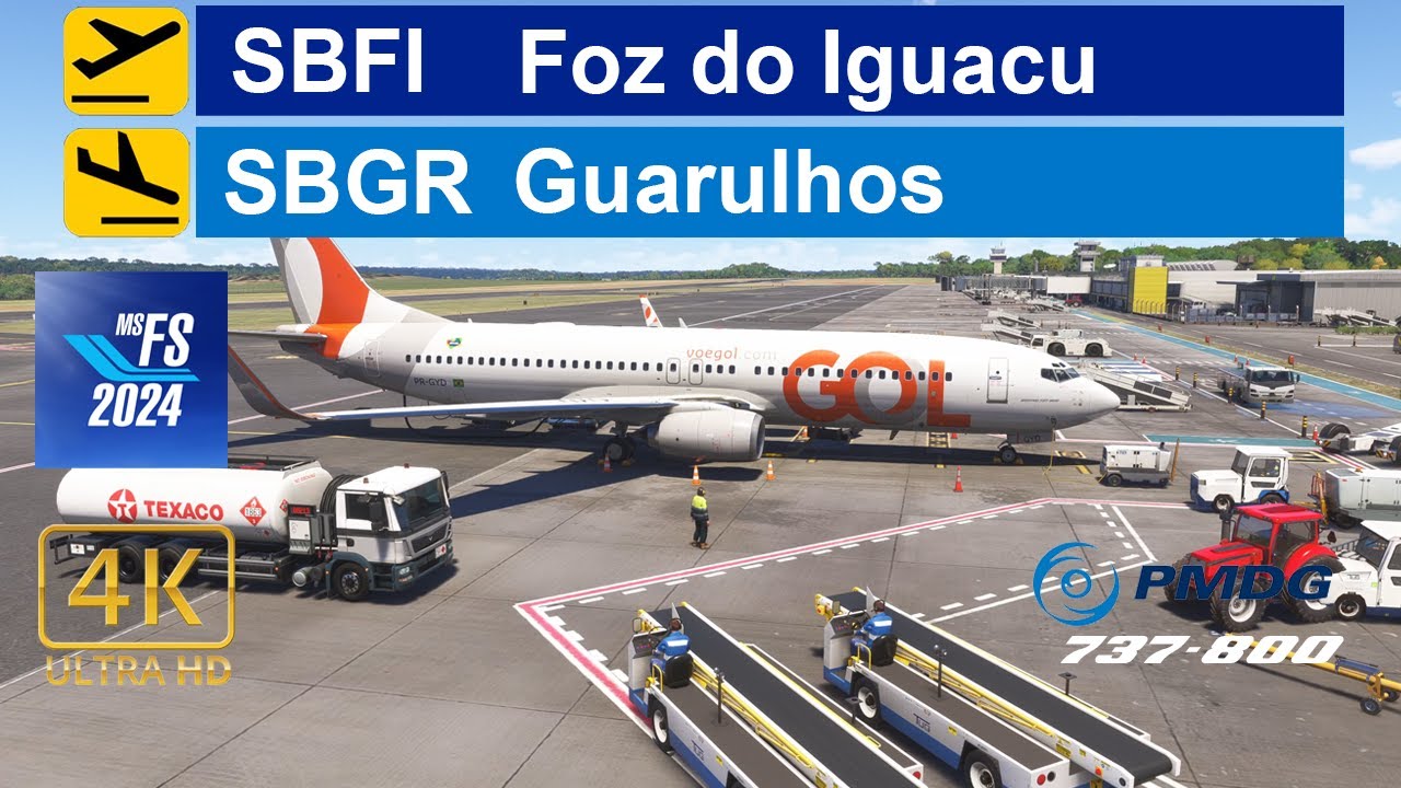 MSFS 2024 || PMDG 737-800 || Foz do Iguaçu SBFI ✈ SBGR Guarulhos