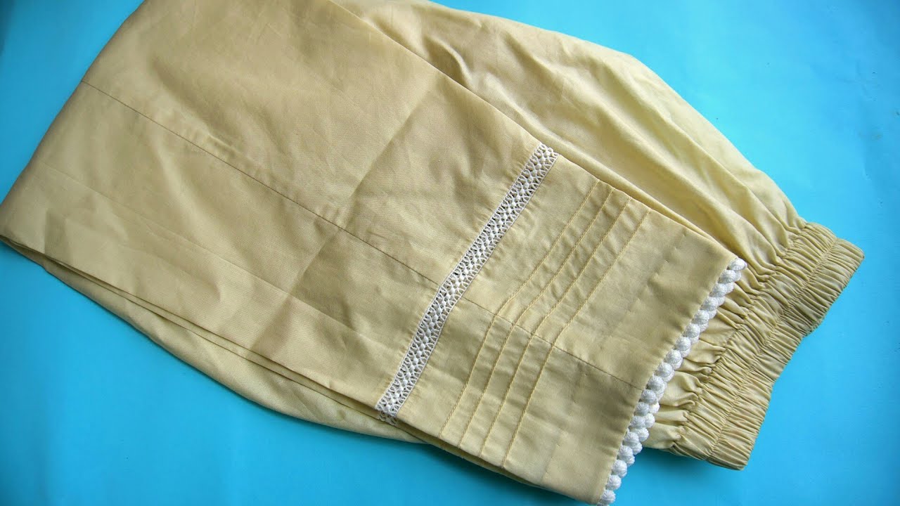 Trendy Trouser Design with Pintex and Laces | Must Watch 🌼