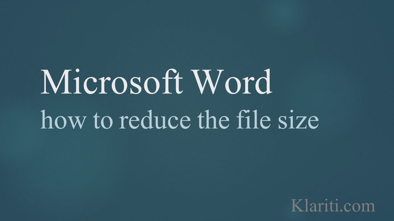 MS Word &mdash; Как уменьшить размер файла на 60%