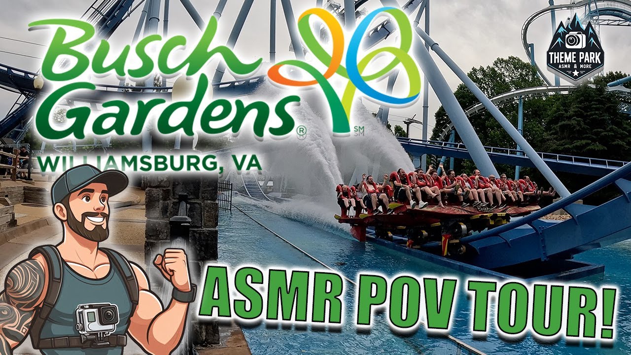 ASMR POV Walkthrough Tour | Busch Gardens Williamsburg | 4K POV on rides!