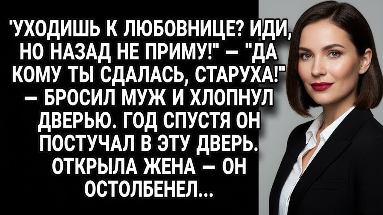 Муж ушёл к любовнице назвав жену старухой, но через год остолбенел открывшей дверь...