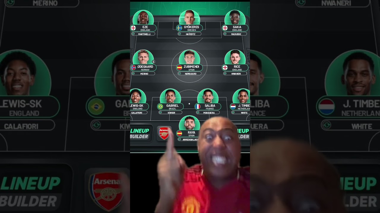 ARSENAL LINEUP 25/26 SEASON WITH EZE #eze #arsenal