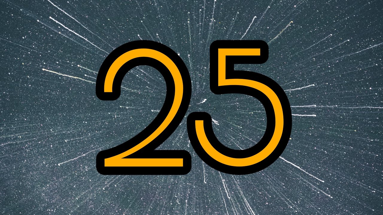 25 Second Timer ⏰ | Bright big yellow numbers and relaxing background music